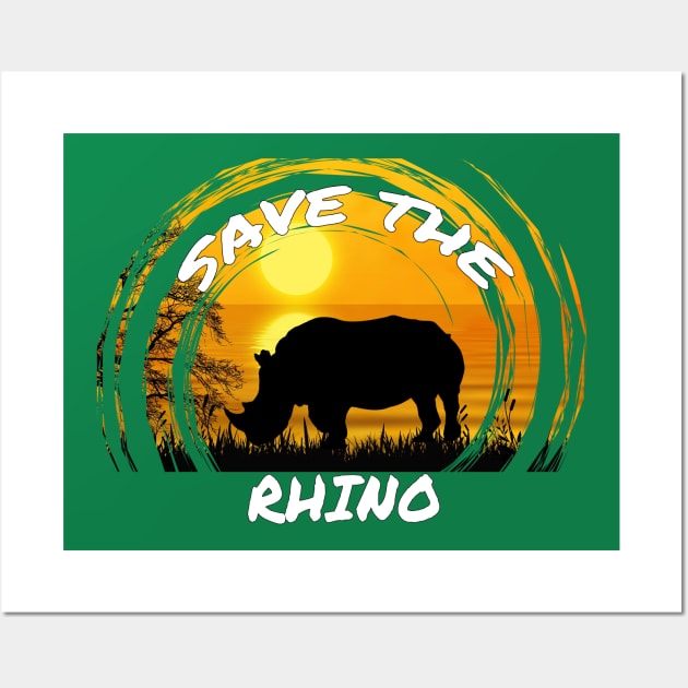 Save the Rhino Wall Art by outrigger